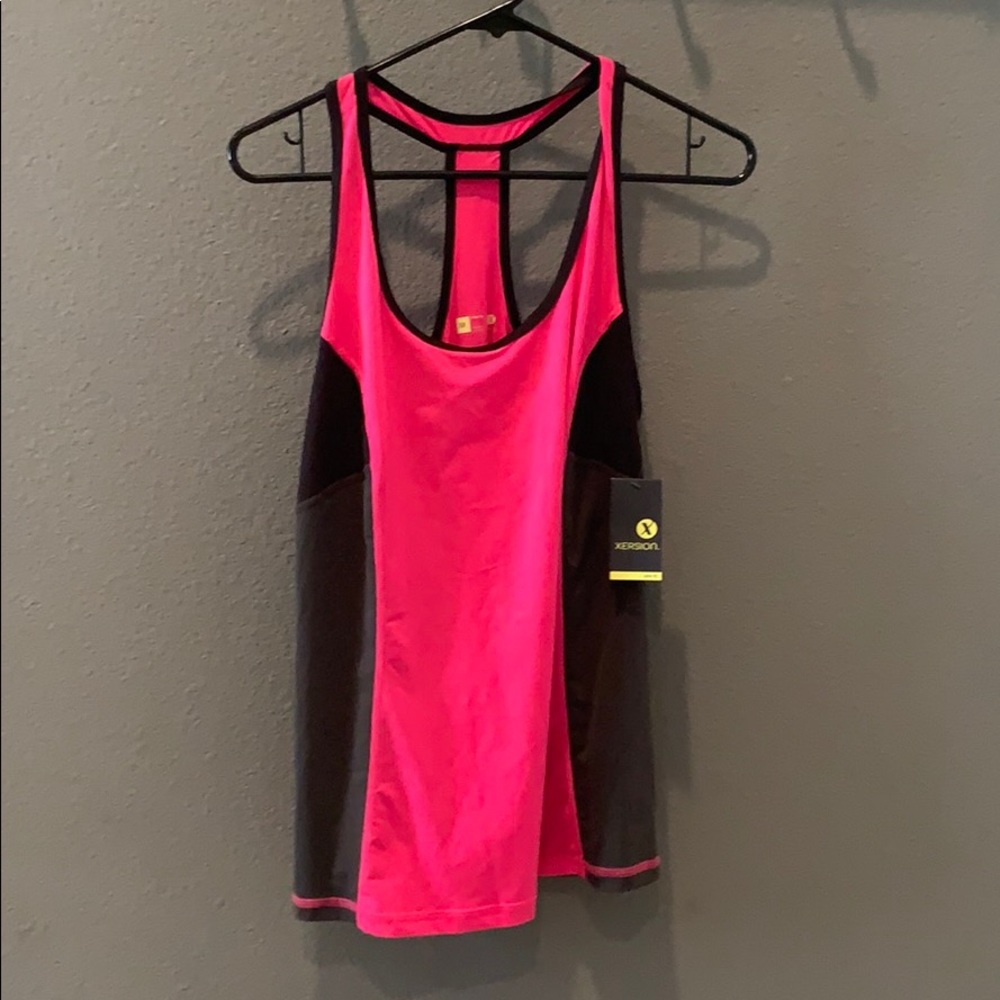 Pink and Black Racerback Athletic Top